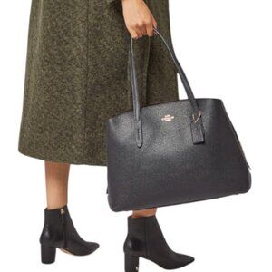 Coach black Restored Carryall 40 leather tote bag